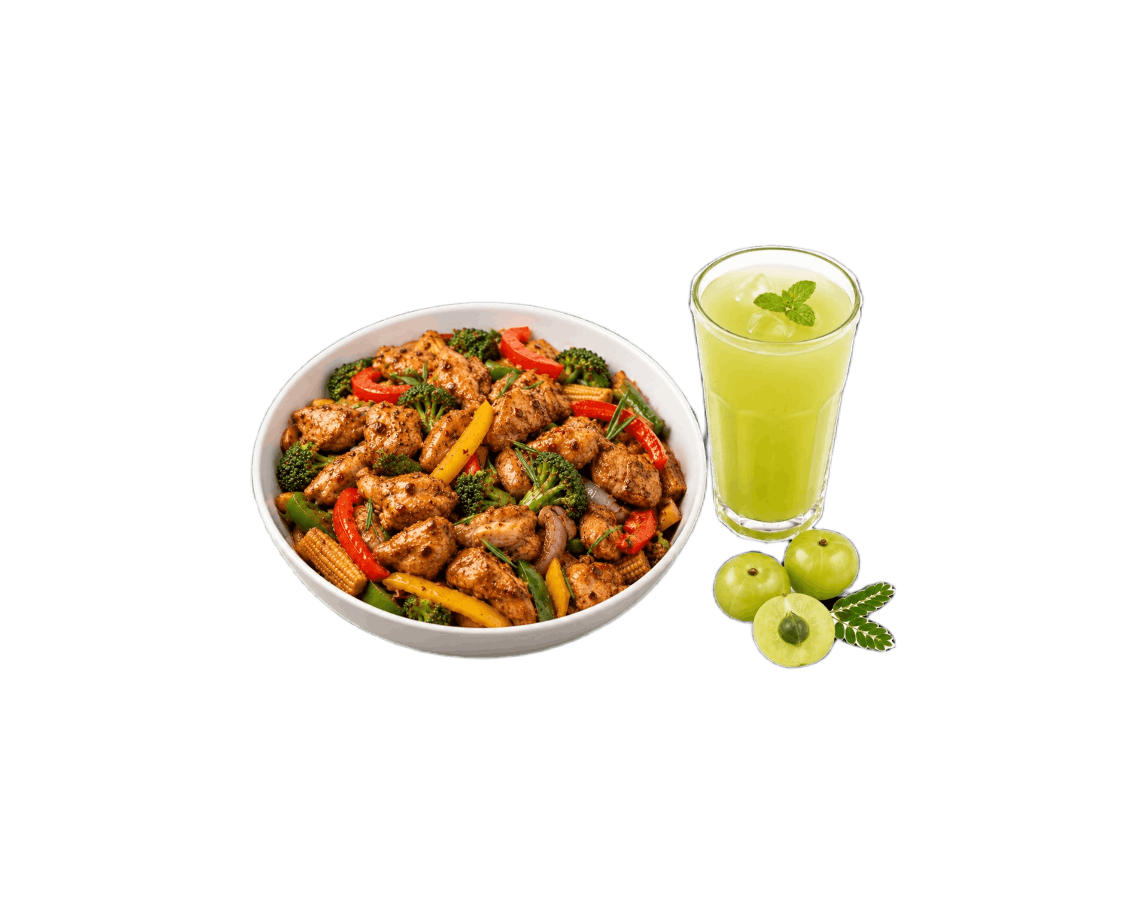 Stir fry chicken with Amla Juice